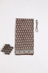 Maroon Pure Cotton Mul Hand Block Saree